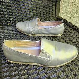 Women’s Bar ||| Flat Slip-On Shoes Silver Size 7.5